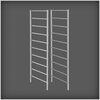 Stojak do kosza 10 prowadnic 104cm, platinum